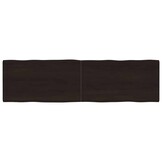 Eikenhouten Tafelblad Donkerbruin Natuurlijke Rand 180x50cm - 33% Korting