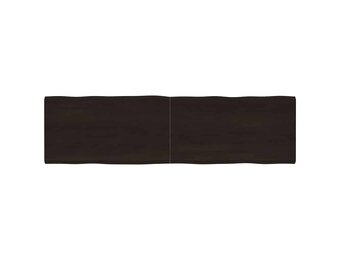 Eikenhouten Tafelblad Donkerbruin Natuurlijke Rand 180x50cm - 33% Korting