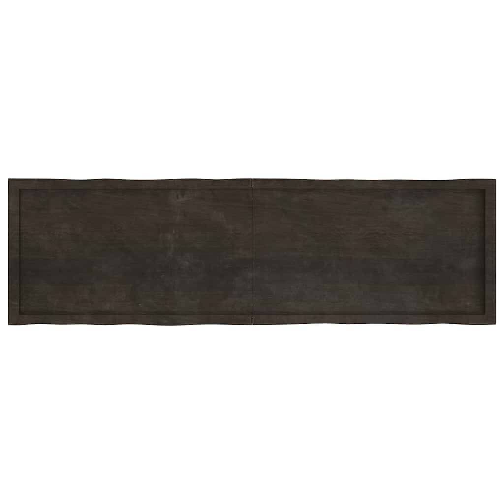 Eikenhouten Tafelblad Donkerbruin Natuurlijke Rand 180x50cm - 33% Korting