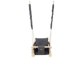 Grijze Babyschommelstoel - Katoen & Hout - Max. 20kg - 34% Korting