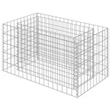 vidaXL Gabion plantenbak verhoogd 90x50x50 cm gegalvaniseerd staal