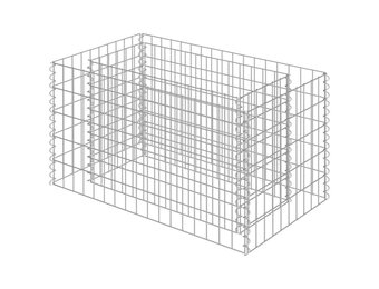 vidaXL Gabion plantenbak verhoogd 90x50x50 cm gegalvaniseerd staal