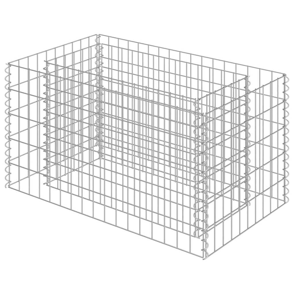 vidaXL Gabion plantenbak verhoogd 90x50x50 cm gegalvaniseerd staal