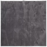 vidaXL Vloerkleed HUARTE laagpolig zacht wasbaar 120x120 cm antraciet