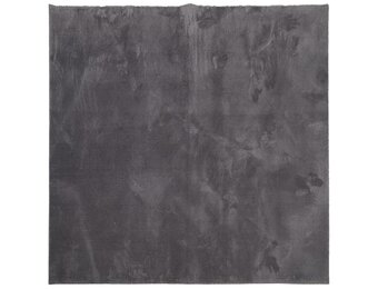vidaXL Vloerkleed HUARTE laagpolig zacht wasbaar 120x120 cm antraciet