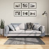 vidaXL Vloerkleed HUARTE laagpolig zacht wasbaar 120x120 cm antraciet