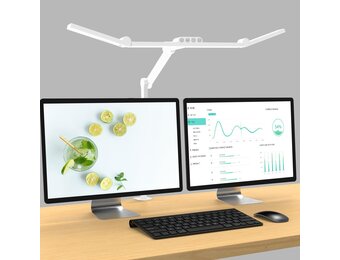EPABINA 1500 Lumen LED Bureaulamp met Klem, 24W Dimbare Daglichtlamp in Wit