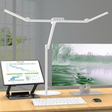 EPABINA Dimbare LED Bureau Lamp 72 cm - Wit - 24W Daglichtlamp met Sensoren en Omgevingslicht