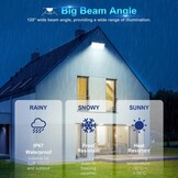 Led-schijnwerper voor buiten, 200 W, 2 stuks, 20.000 lm, 7000 K, IP67 waterdicht, 85-265 V, buitenverlichting voor tuin, terras, garage, fabriek - Maat 200W-2PC