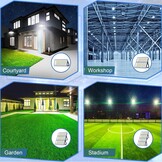 Led-schijnwerper voor buiten, 200 W, 2 stuks, 20.000 lm, 7000 K, IP67 waterdicht, 85-265 V, buitenverlichting voor tuin, terras, garage, fabriek - Maat 200W-2PC