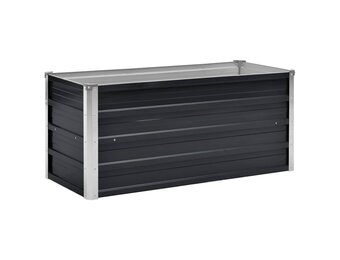 vidaXL Plantenbak verhoogd 100x40x45 cm gegalvaniseerd staal antraciet
