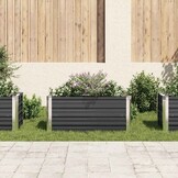 vidaXL Plantenbak verhoogd 100x40x45 cm gegalvaniseerd staal antraciet