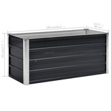 vidaXL Plantenbak verhoogd 100x40x45 cm gegalvaniseerd staal antraciet