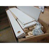 vidaXL Bedframe massief hout wit 180x200 cm