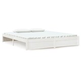 vidaXL Bedframe massief hout wit 180x200 cm
