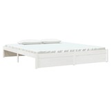 vidaXL Bedframe massief hout wit 180x200 cm