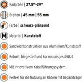 SKS GERMANY BLUEMELS Cable Line 28 inch 45 SET spatbordenset, fietsaccessoires, wielbescherming (sandwichconstructie, robuust en buigbestendig, kabelgeleidingssysteem, geïntegreerd kabelgoot voor