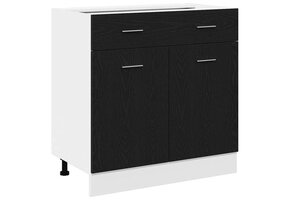 VidaXL Hangkast Zwart Eiken 80x46x81.5 cm - Bewerkt Hout (46% Korting)