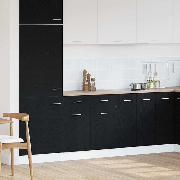 vidaXL Hangkast Zwart eiken 80 x 46 x 81,5 cm Bewerkt hout