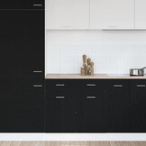 vidaXL Hangkast Zwart eiken 80 x 46 x 81,5 cm Bewerkt hout