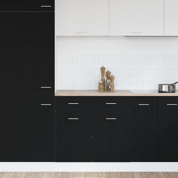 vidaXL Hangkast Zwart eiken 80 x 46 x 81,5 cm Bewerkt hout