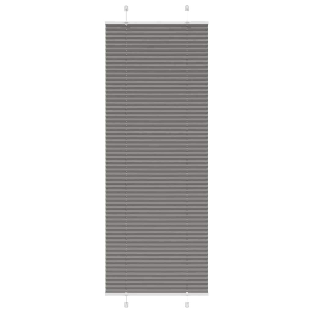vidaXL Plissé rolgordijn 75x200 cm stofbreedte 74,4 cm antraciet