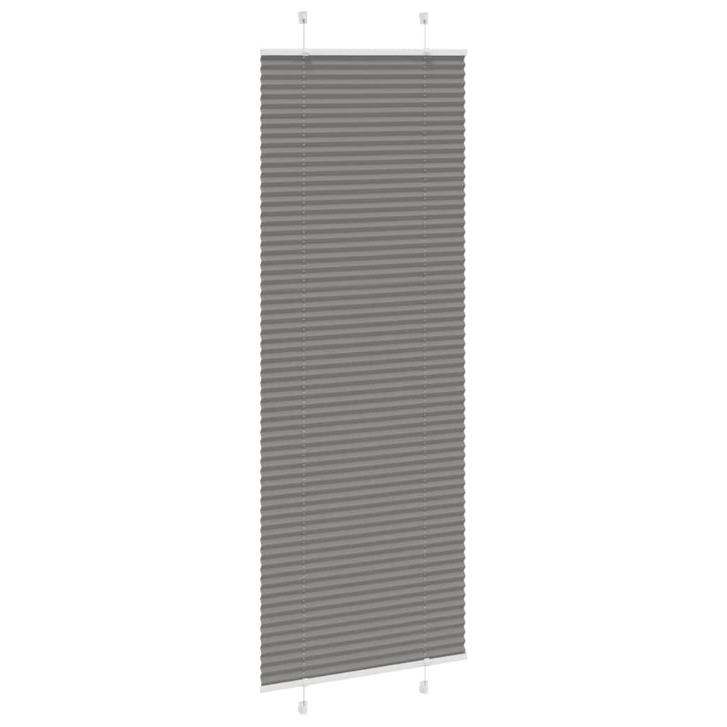 vidaXL Plissé rolgordijn 75x200 cm stofbreedte 74,4 cm antraciet
