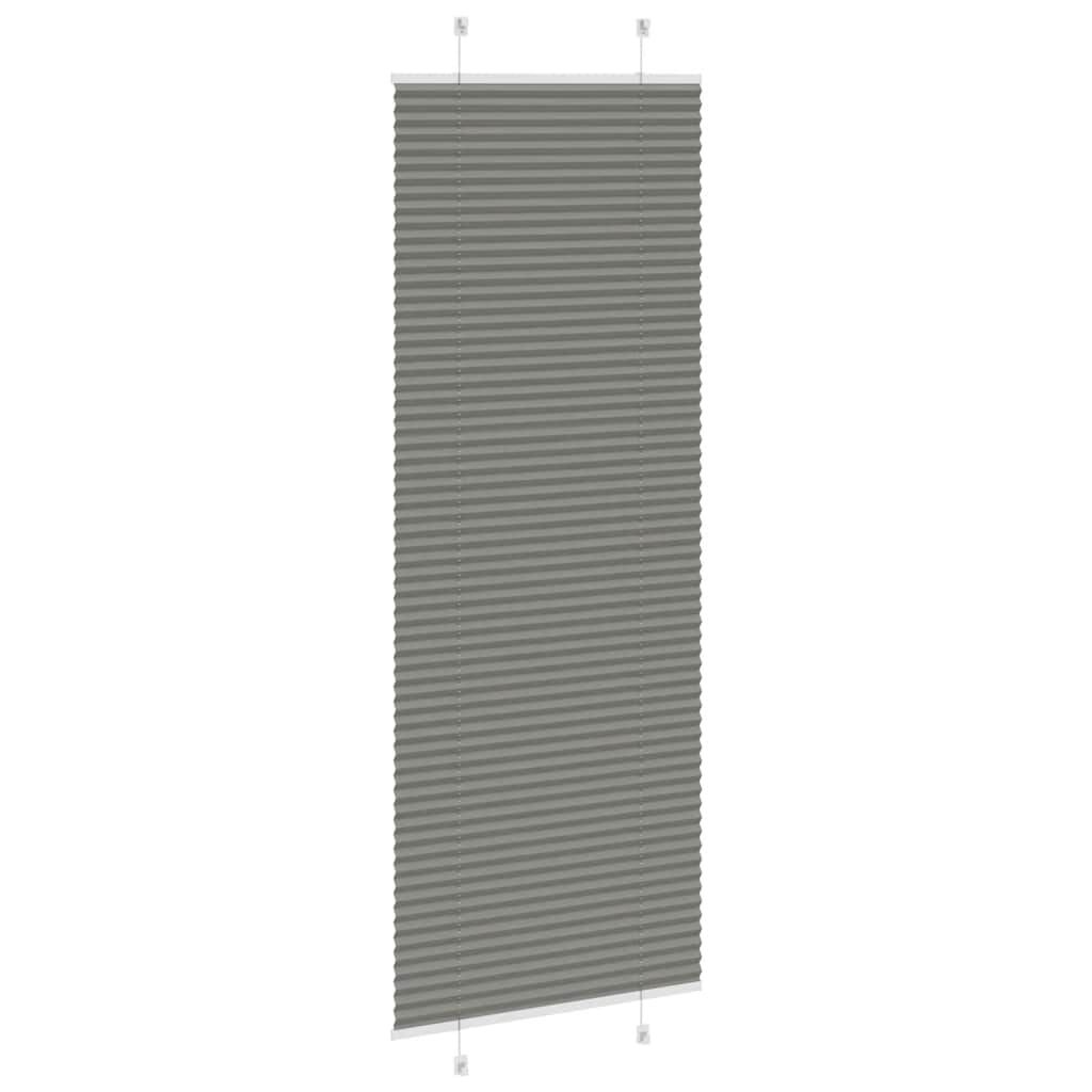 vidaXL Plissé rolgordijn 75x200 cm stofbreedte 74,4 cm antraciet