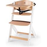 Kinderkraft Houten Kinderstoel 3-in-1 ENOCK, Hoge babystoel, hoogte verstelbaar in 5 niveaus, 3-punts gordels, tot 10 jaar, wit