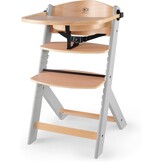 Kinderkraft Houten Kinderstoel 3-in-1 ENOCK, Hoge babystoel, hoogte verstelbaar in 5 niveaus, 3-punts gordels, tot 10 jaar, wit