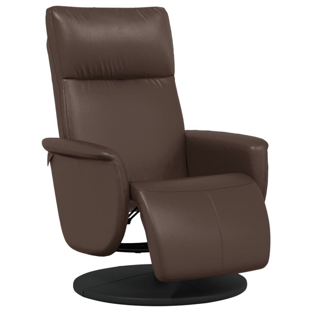 vidaXL Fauteuil verstelbaar met voetensteun kunstleer bruin