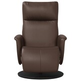 vidaXL Fauteuil verstelbaar met voetensteun kunstleer bruin