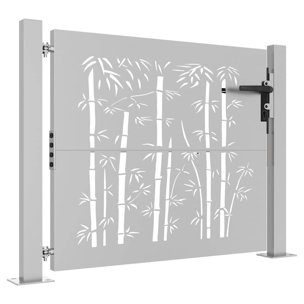 vidaXL Poort 100x75 cm bamboe-ontwerp cortenstaal