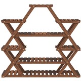 vidaXL Plantenstandaard 110x25x105 cm massief vurenhout