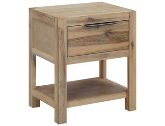 vidaXL Nachtkastje met lade 40x30x48 cm massief acaciahout