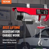 VEVOR Elektrische takel 250KG - 230V - 510W - 12m hefhoogte - 10m/min