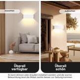 Cwycfw LED Wandlamp 36W - Verstelbaar Licht - Wit - Set van 2