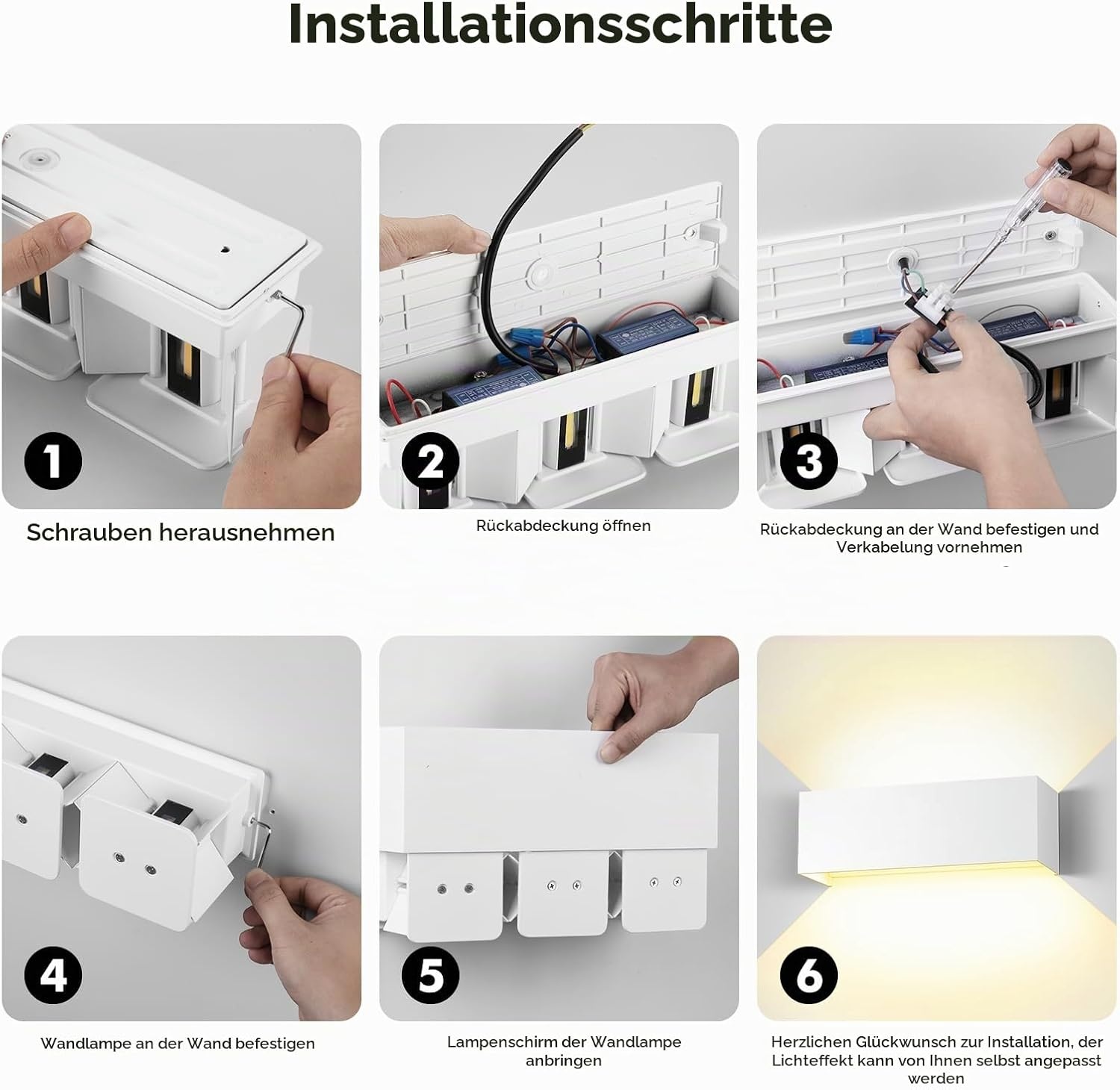 Cwycfw LED Wandlamp 36W - Verstelbaar Licht - Wit - Set van 2