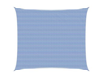 vidaXL Zonneschaduwzeil 6 x 8 m HDPE Rechthoekig Blauw en Wit