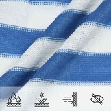 vidaXL Zonneschaduwzeil 6 x 8 m HDPE Rechthoekig Blauw en Wit
