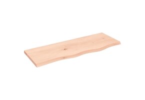 Massief Houten Wastafelblad 80x30x2 cm Onbehandeld - 34% Korting