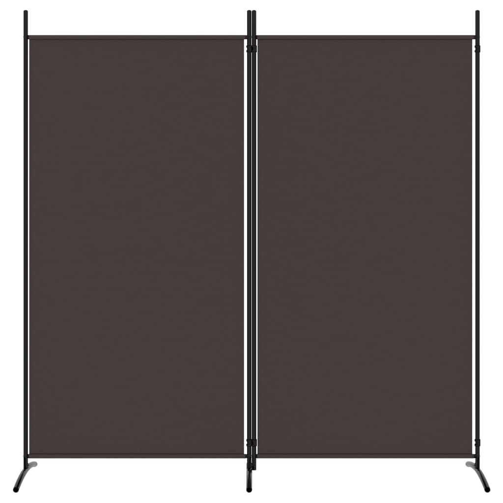 vidaXL Kamerscherm met 2 panelen 175x180 cm stof bruin