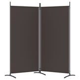 vidaXL Kamerscherm met 2 panelen 175x180 cm stof bruin