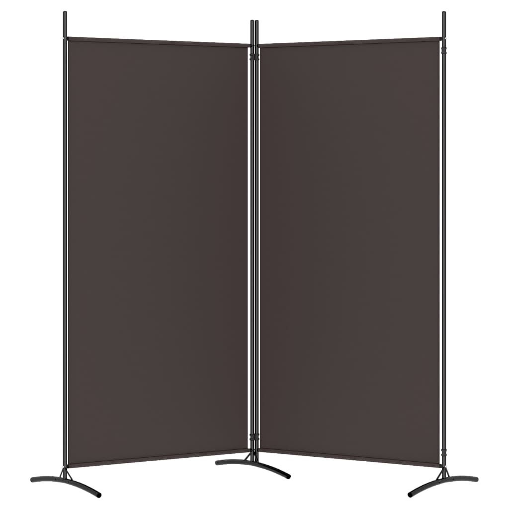 vidaXL Kamerscherm met 2 panelen 175x180 cm stof bruin
