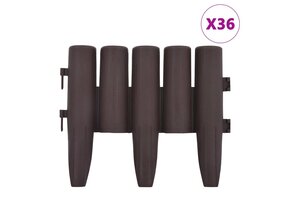 Gazonranden 36 stuks - 10m PP Bruin - 53% Korting