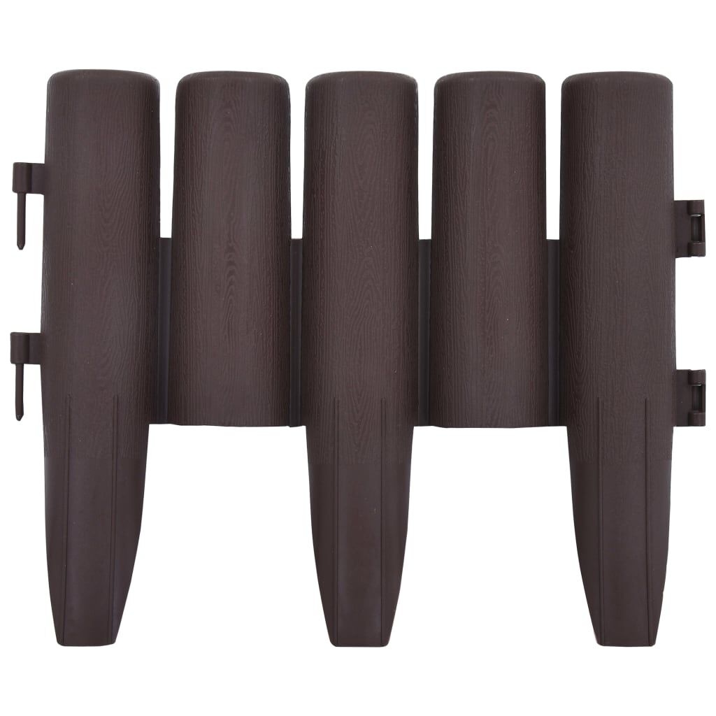 vidaXL Gazonranden 36 st 10 m PP bruin
