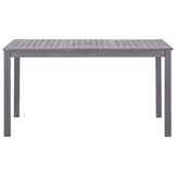vidaXL Tuintafel 140x80x74 cm massief acaciahout greywash