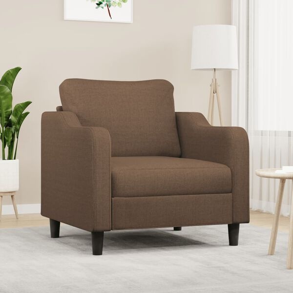 VidaXL Fauteuil Stof Bruin 60 cm Breed - 63% Korting!