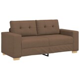 VidaXL Loveseat Bank Bruin 140 cm Stof - 35% Korting