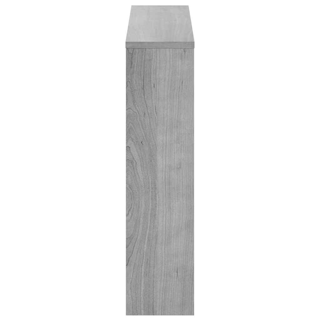 vidaXL Schoenenkast met spiegel 2-laags 63x17x67 cm grijs sonoma